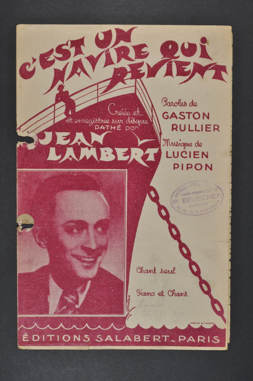 chanson petit format 1965.121.63 Photo Mucem