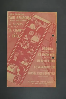 Edith Piaf ; Jean Vals ; Tino Rossi ; Paul Beuscher, Editions chanson petit format 1943 1965.121.67  Photo Mucem