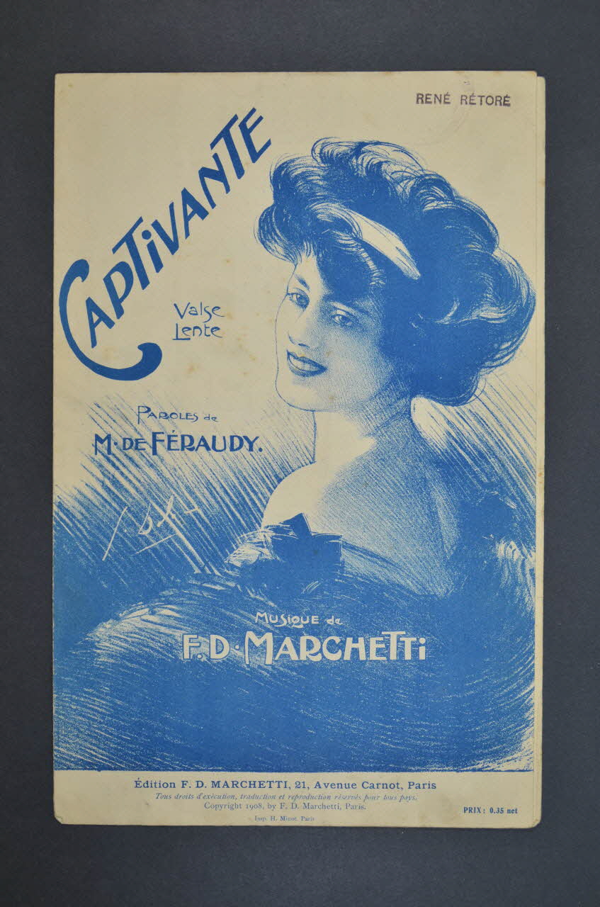 Maurice De Féraudy ; Fermo Dante Marchetti chanson petit format 1908 1966.121.116 Photo Mucem