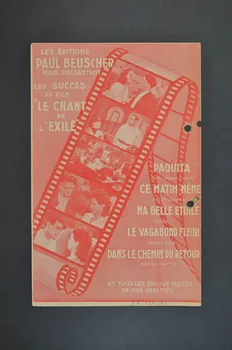 Maurice Vandair ; Henri Bourtayre ; Tino Rossi ; Paul Beuscher, Editions chanson petit format 1942 1965.121.86  Photo Mucem
