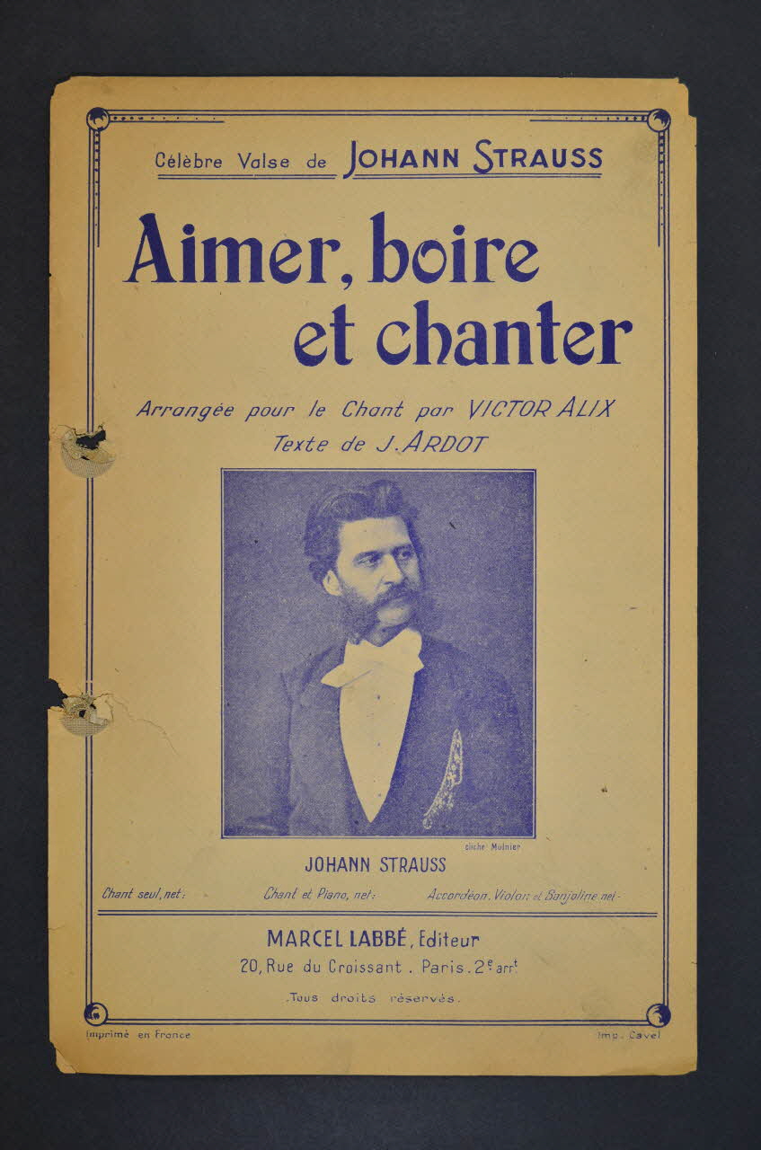 chanson petit format 1965.121.89 Photo Mucem