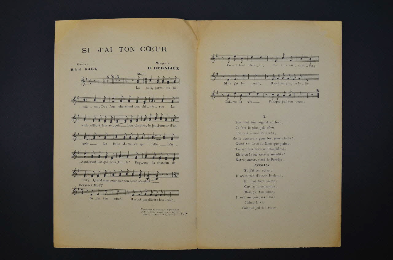 chanson petit format 1966.121.135 Photo Mucem