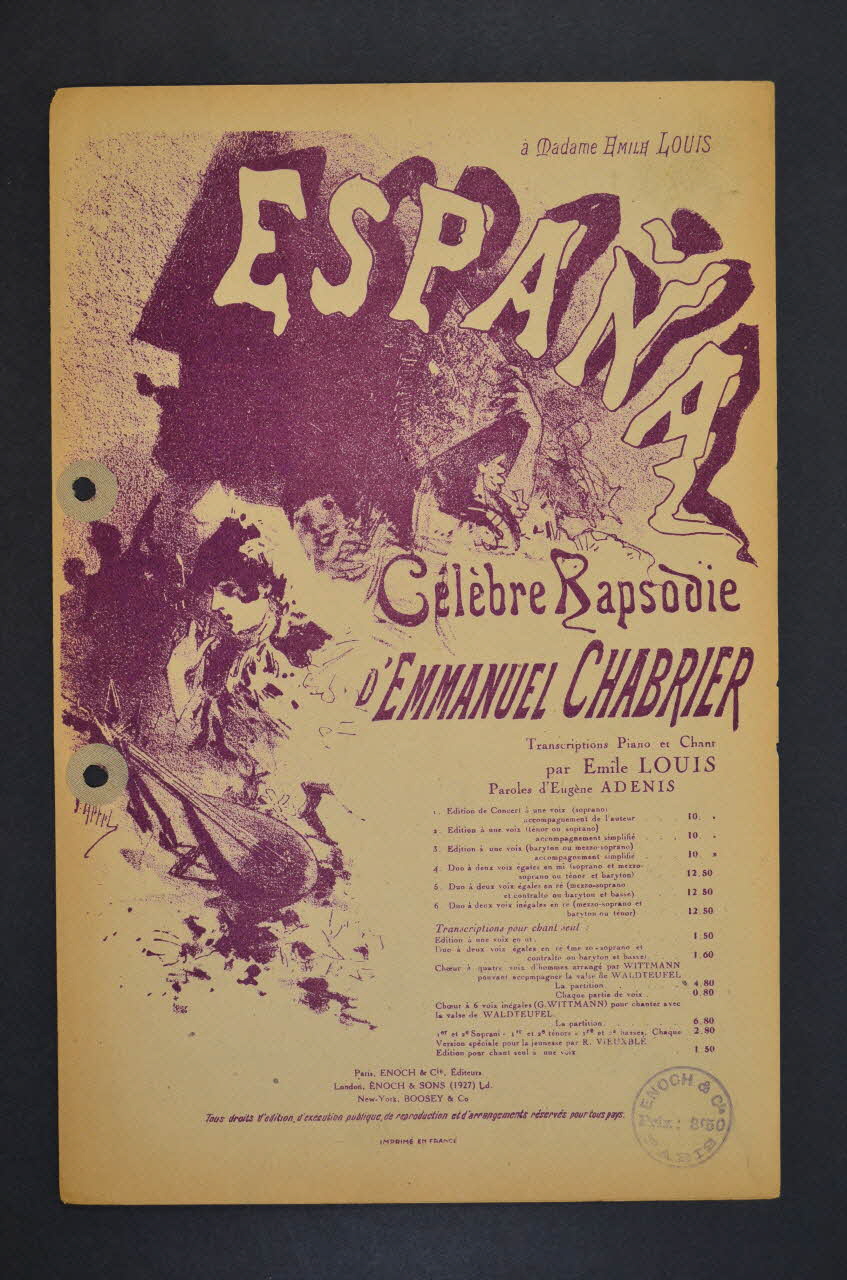 chanson petit format 1965.121.96 Photo Mucem