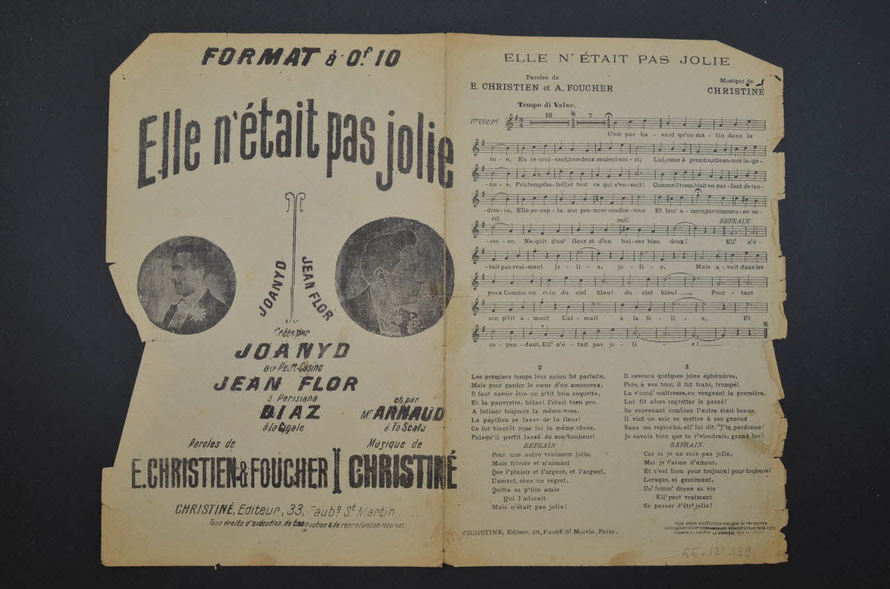 chanson petit format 1966.121.139 Photo Mucem