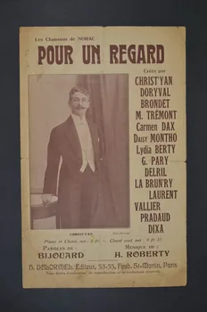 Bijouard ; H. Roberty ; Christ'yan ; H. Delormel chanson petit format 1917 1966.121.146  Photo Mucem