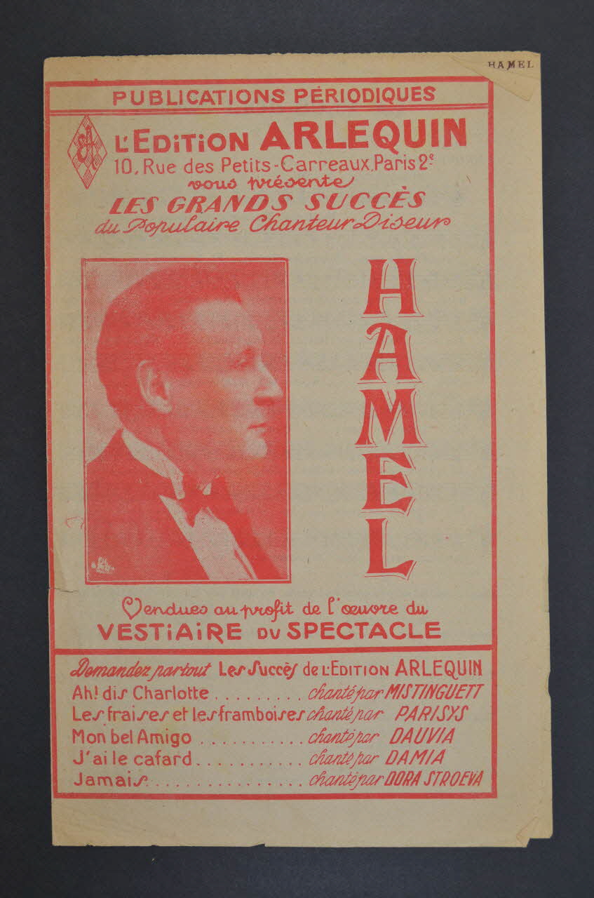 Jean Boyer ; Léo Fils Lelièvre ; Emile Ronn ; Léo Daniderff ; Arlequin édition; recueil petit format Île-de-France, France 1926 1965.133.14 Photo Mucem