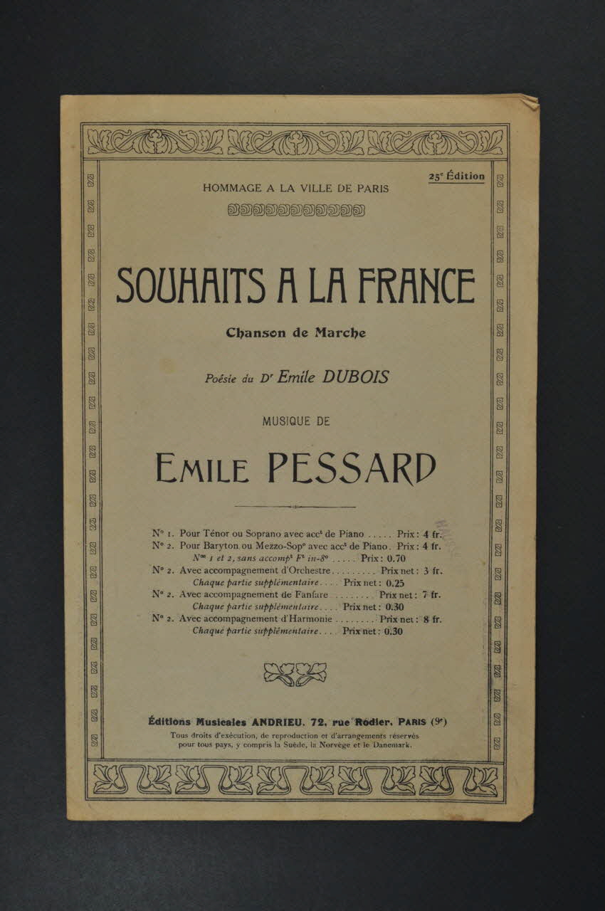 chanson petit format 1965.133.5 Photo Mucem