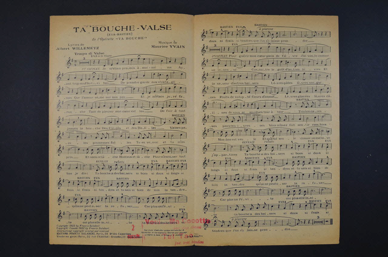 chanson petit format 1965.134.1 Photo Mucem