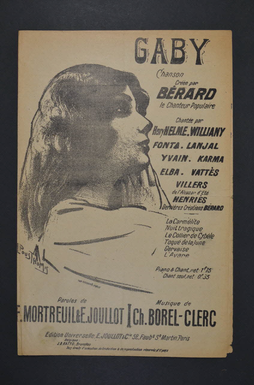 chanson petit format 1965.134.12 Photo Mucem