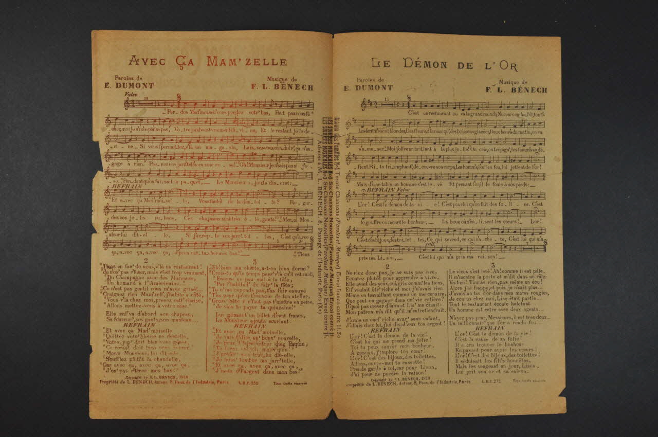 chanson petit format 1966.121.178 Photo Mucem