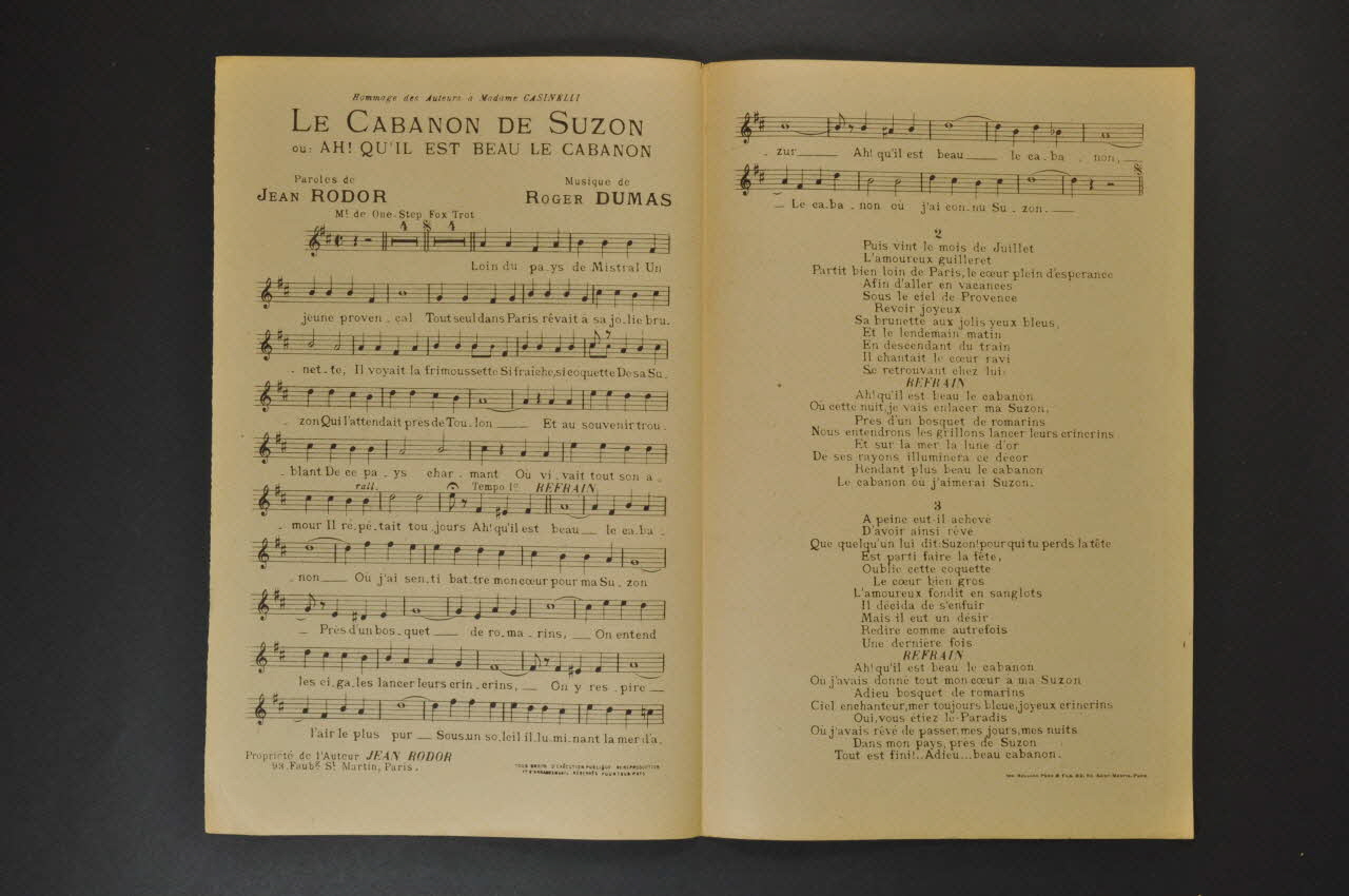 chanson petit format 1966.121.18 Photo Mucem