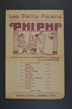 Fabien Sollar ; Albert Willemetz ; Henri Christiné ; Francis F. Salabert chanson petit format 1918 1965.134.3 Photo Mucem