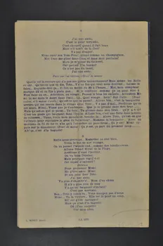 Henri Poussigue ; Georgius ; Paul Beuscher chanson petit format 1937 1966.121.182  Photo Mucem