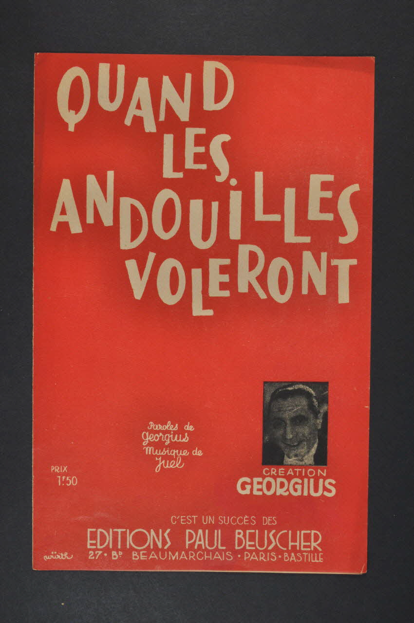 Georgius ; Juel ; Paul Beuscher chanson petit format 1936 1966.121.184 Photo Mucem