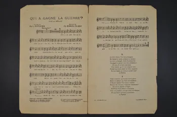 Charles-Louis Pothier ; Charles Borel-Clerc ; Adolphe Bérard chanson petit format 1919 1966.121.185 Photo Mucem