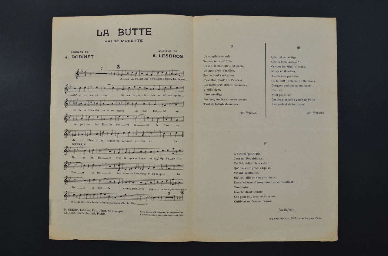 chanson petit format 1966.121.203 Photo Mucem