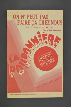 Henri Verdun ; C. Oberfeld ; René Pujol ; Charles-Louis Pothier ; Salabert chanson petit format 1932 1966.121.206 Photo Mucem