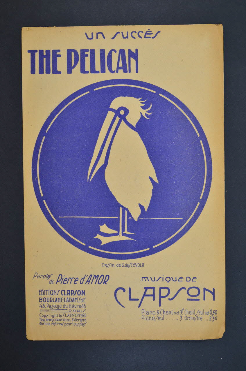 Clapson ; Pierre D' Amor chanson petit format 1920 1965.134.55 Photo Mucem