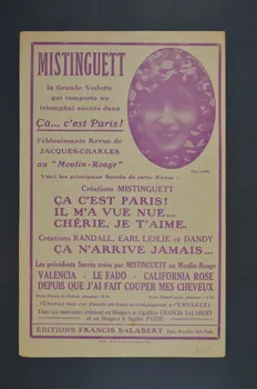 Jacques Charles ; Jean Boyer ; Léo Fils Lelièvre ; Salabert chanson petit format 1927 1966.121.208 Photo Mucem
