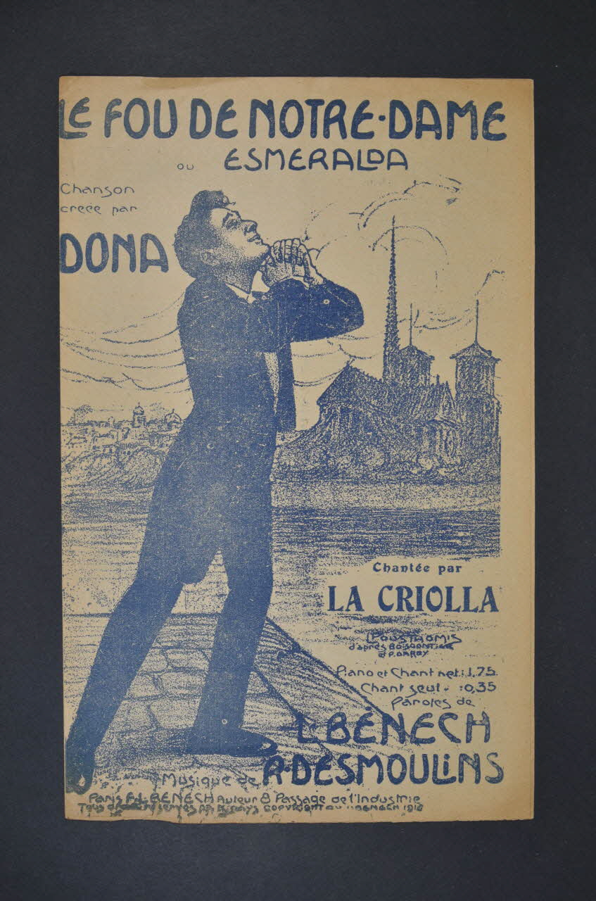 Romain Desmoulins ; Ferdinand Louis Bénech ; Dona ; La Criolla chanson petit format 1912 1965.134.6 Photo Mucem