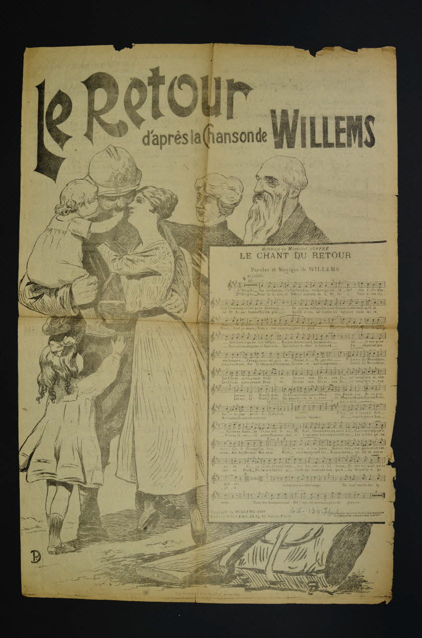 Charles Forges ; Willems ; Jean Lenoir ; Louis Henriett ; Pierre Codini ; Roland GaëL ; Eugène Gavel ; Dona chanson petit format 1916 1965.134.74 Photo Mucem