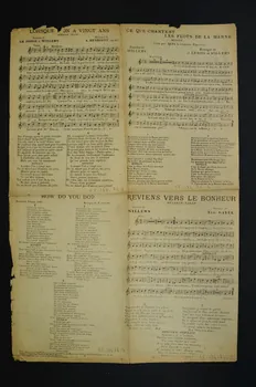 Charles Forges ; Willems ; Jean Lenoir ; Louis Henriett ; Pierre Codini ; Roland GaëL ; Eugène Gavel ; Dona chanson petit format 1916 1965.134.74  Photo Mucem