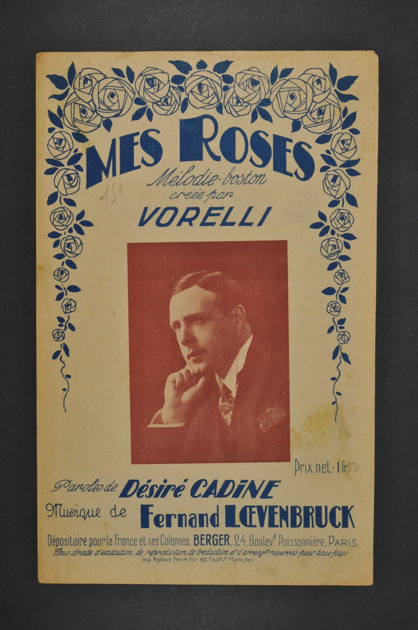 Désiré Cadine ; Fernand Loevenbruck ; Georges Vorelli ; Berger chanson petit format 1928 1966.121.227 Photo Mucem