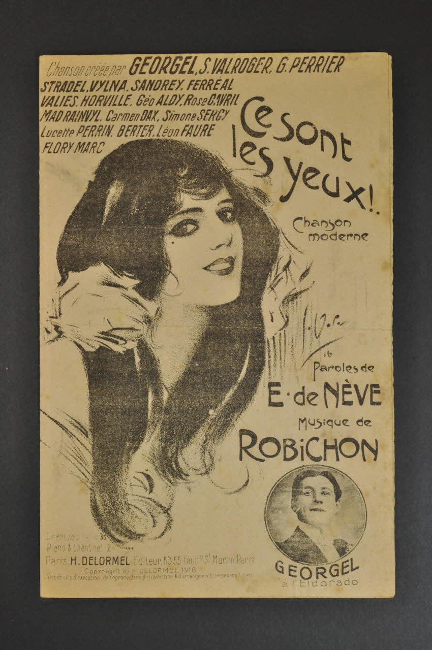 G. Robichon ; E. De Nève ; Georgel ; H. Delormel chanson petit format 1916 1965.135.13 Photo Mucem