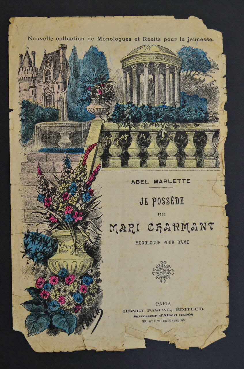 Abel Marlette ; Georgel ; Henri Pascal chanson petit format 1906 1965.135.16 Photo Mucem