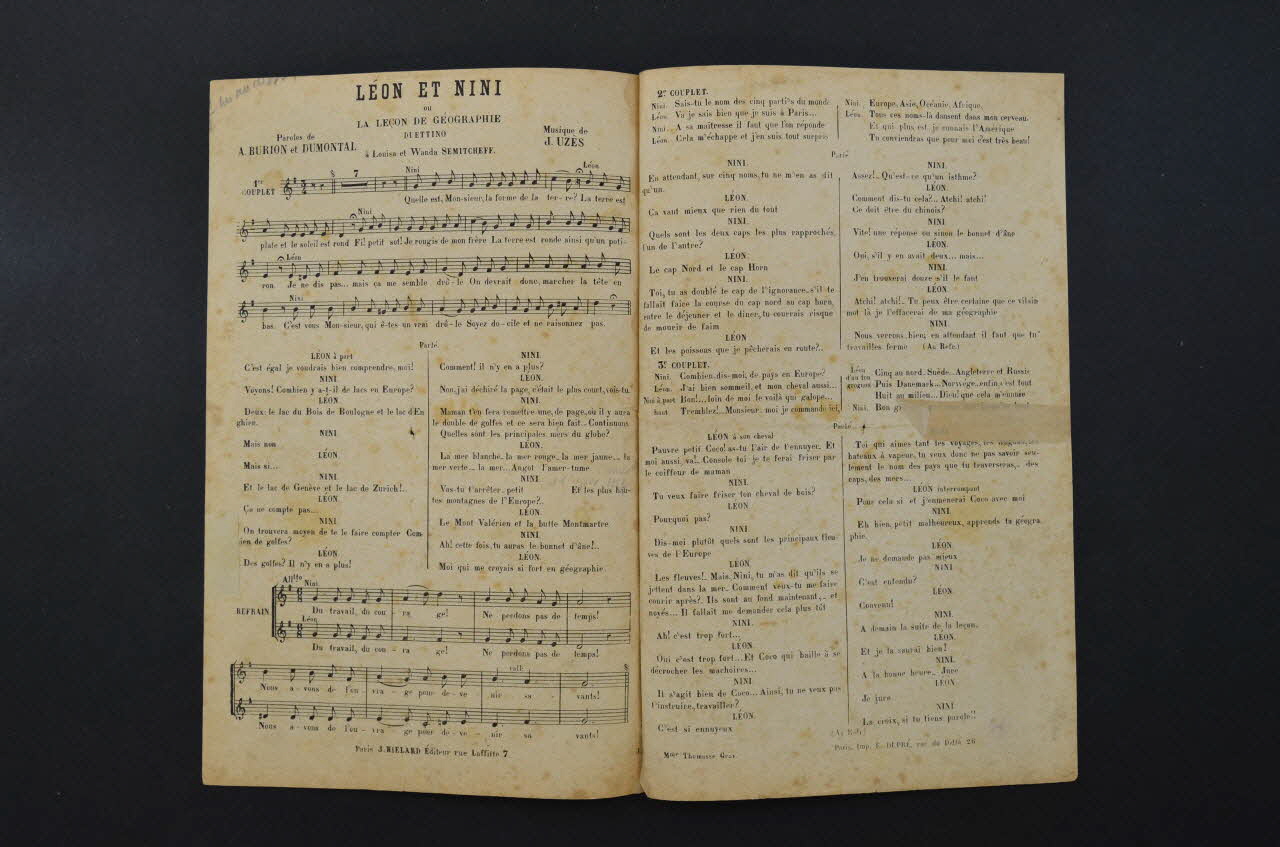 chanson petit format 1966.121.236 Photo Mucem