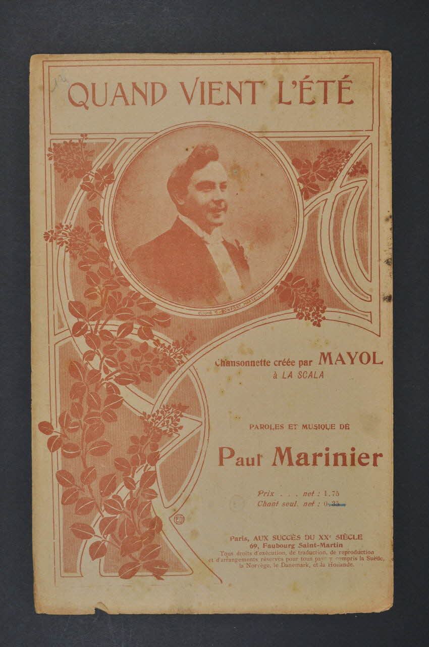 chanson petit format 1966.121.238 Photo Mucem