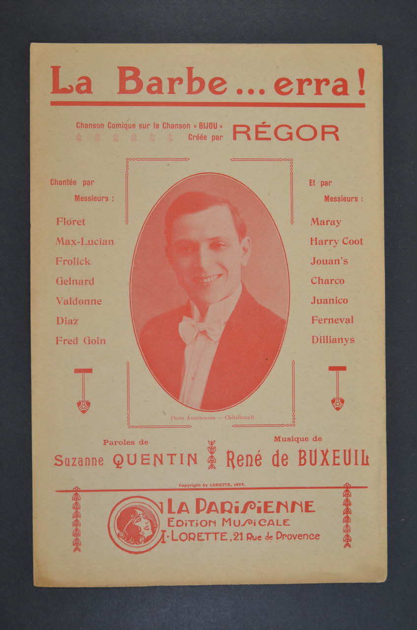 chanson petit format 1966.121.242 Photo Mucem