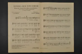 Willy Rosen ; L. Margot ; Vorelli ; Meisel ; Éditions Max Eschig chanson petit format 1929 1965.136.104  Photo Mucem