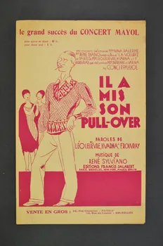 Léo Fils Lelièvre ; René Sylviano ; Fernand Rouvray ; Henri Varna ; Salabert chanson petit format 1928 1966.121.251 Photo Mucem