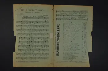 Georges Millandy ; Attilio Serpieri ; Henri Dickson ; Galeries Parisiennes De Musique ; Digoudé-Diodet; chanson petit format 1905 1966.121.255 Photo Mucem
