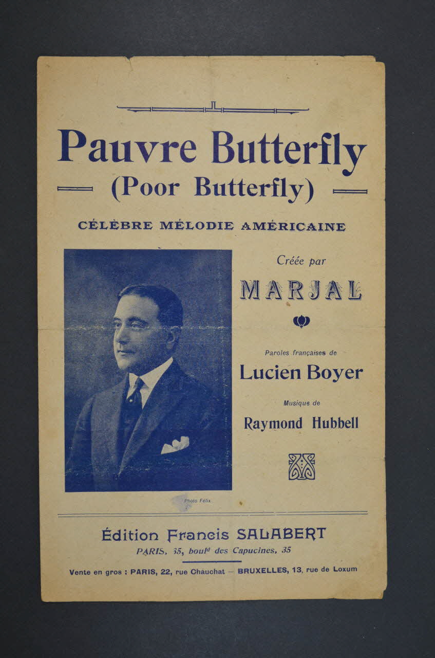 Raymond Hubbel ; Lucien Boyer ; Marjal chanson petit format 1916 1965.136.113 Photo Mucem