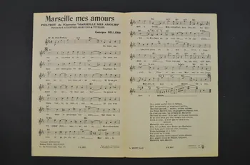 Marc Cab ; E Audiffred ; Charles Tutelier ; Georges Sellers ; Paul Beuscher chanson petit format 1938 1965.136.114 Photo Mucem