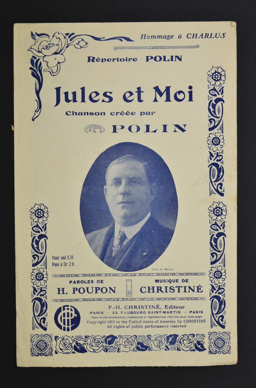 Henri Poupon ; Henri Christiné ; Polin chanson petit format 1912 1966.121.26 Photo Mucem