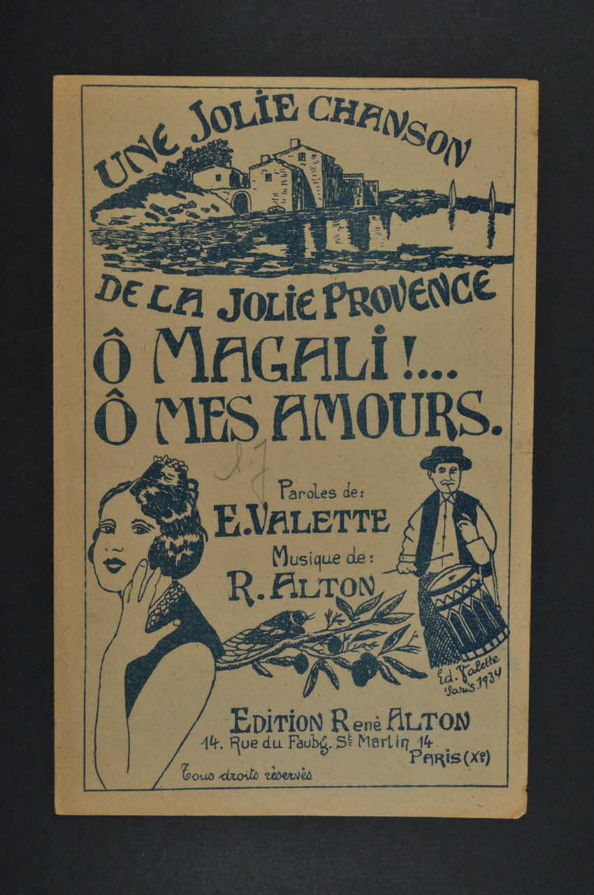 René Alton ; Edouard Valette chanson petit format 1934 1965.136.119 Photo Mucem
