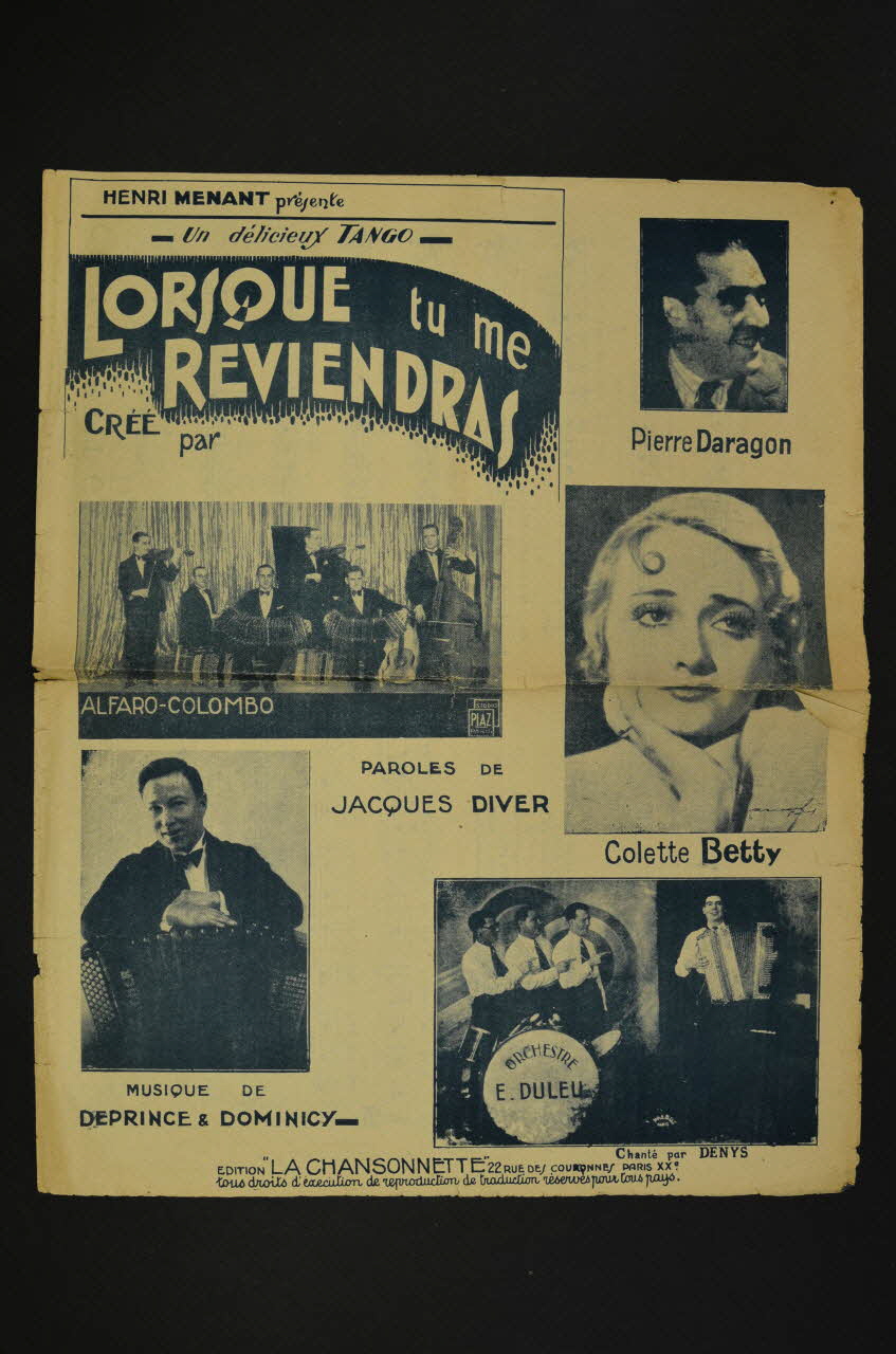 chanson petit format 1965.136.123 Photo Mucem