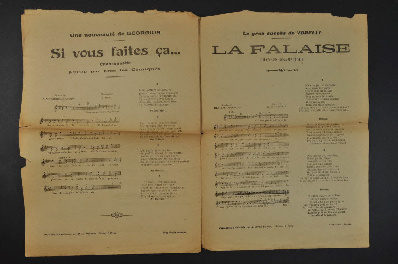 chanson petit format 1966.121.266 Photo Mucem