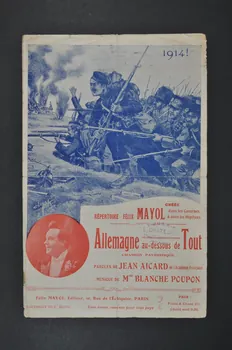 Jean Aicard ; Blanche Poupon ; Félix Mayol ; Mayol chanson petit format 1914 1966.121.279 Photo Mucem