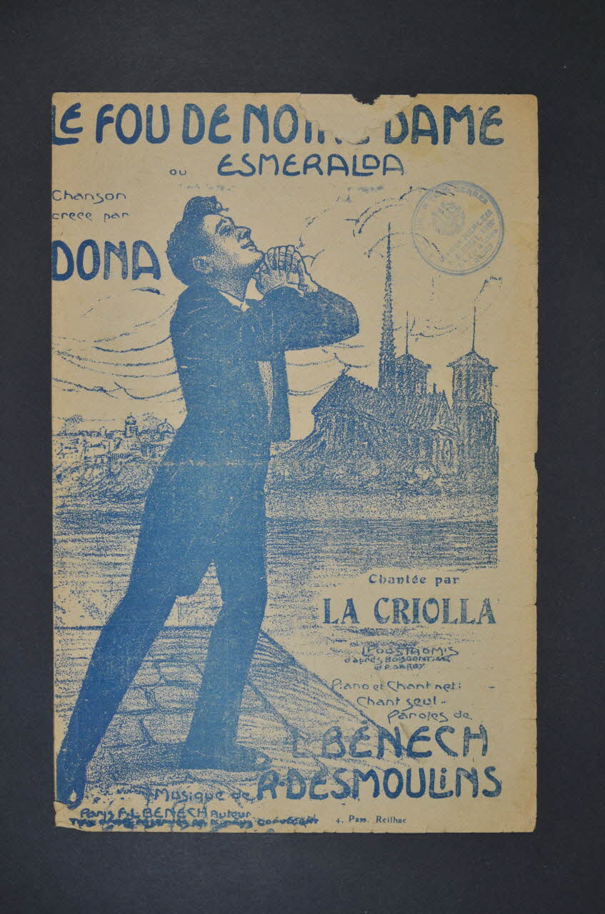 Romain Desmoulins ; Ferdinand Louis Bénech ; Dona ; La Criolla ; Benech-Dumont chanson petit format 1912 1965.136.41 Photo Mucem