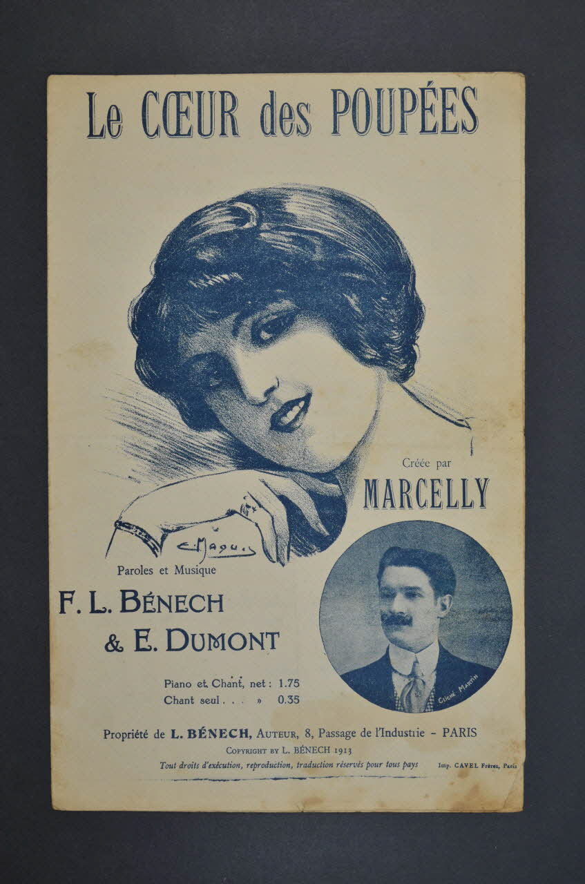 Ernest Dumont ; Ferdinand Louis Bénech ; Marcelly chanson petit format 1913 1966.121.54  Photo Mucem