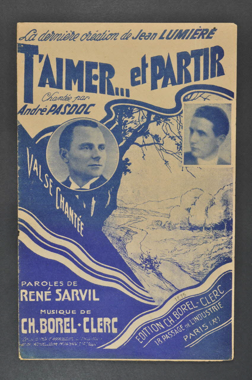 Charles Borel-Clerc ; René Sarvil ; André Pasdoc ; Jean Lumière chanson petit format 1931 1965.136.49 Photo Mucem