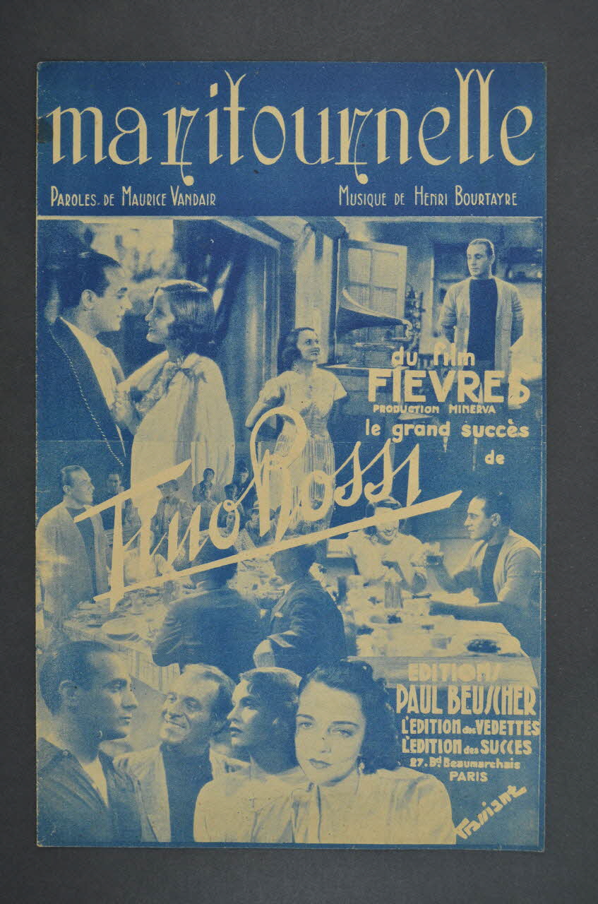 Maurice Vandair ; Henri Bourtayre ; Tino Rossi ; Paul Beuscher, Editions chanson petit format 1941 1965.136.54 Photo Mucem