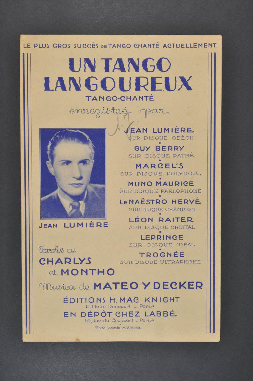 chanson petit format 1965.136.69 Photo Mucem