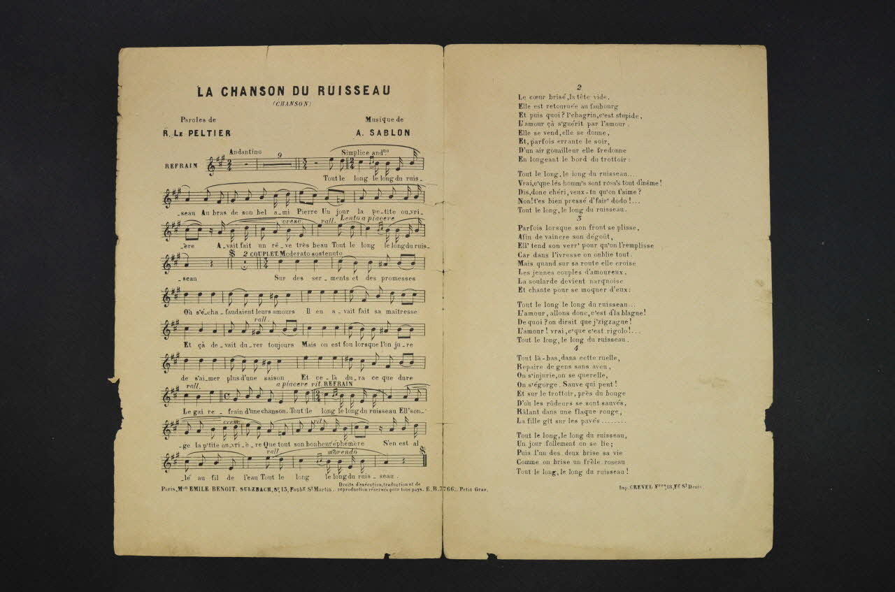 chanson petit format 1966.121.67 Photo Mucem