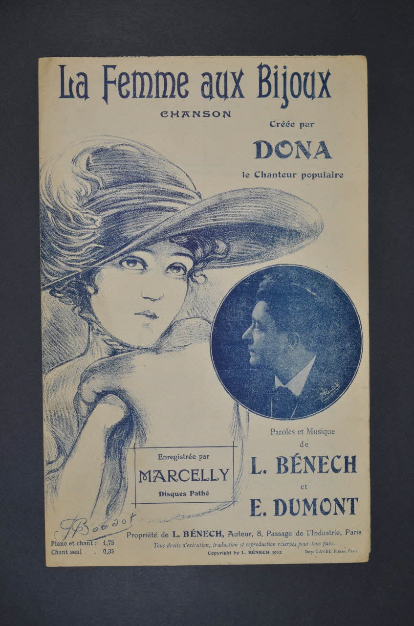Ernest Dumont ; Ferdinand Louis Bénech ; Dona chanson petit format 1912 1966.121.69 Photo Mucem