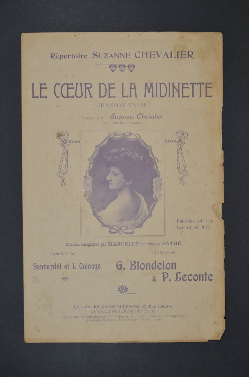 chanson petit format 1966.121.81 Photo Mucem